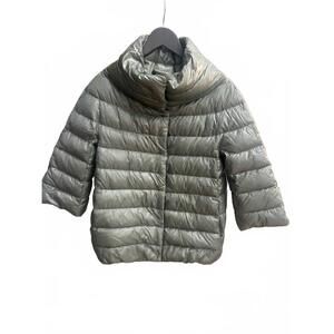 NEW HERNO women's puffer cape in mint green
